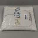 Back Tab Cream Linen Curtains 96 Inches Long 2 Panels Set for Living Room Patio Sliding Door Pocket Ivory Sheer Curtains Canvas Cloth Textured Light Filtering Drapes Floor to Ceiling Length 8 FT 42x96 (Natural)