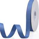 Dusty Blue 5/8" X 50 Yards Continuous Solid Color Double Faced Grosgrain Ribbon for Gifts Wrapping, Wedding, Party, Crafts, Hair Bows, Flowers, Home DIY Decor