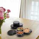 Foraineam 48 Pack 4 oz Metal Round Tins with Screw Lid, Black Aluminium Empty Candle Tins Storage Tin Jars, Cosmetic Sample Containers Travel Tin Cans for Salve, Cream, Spices or Candles