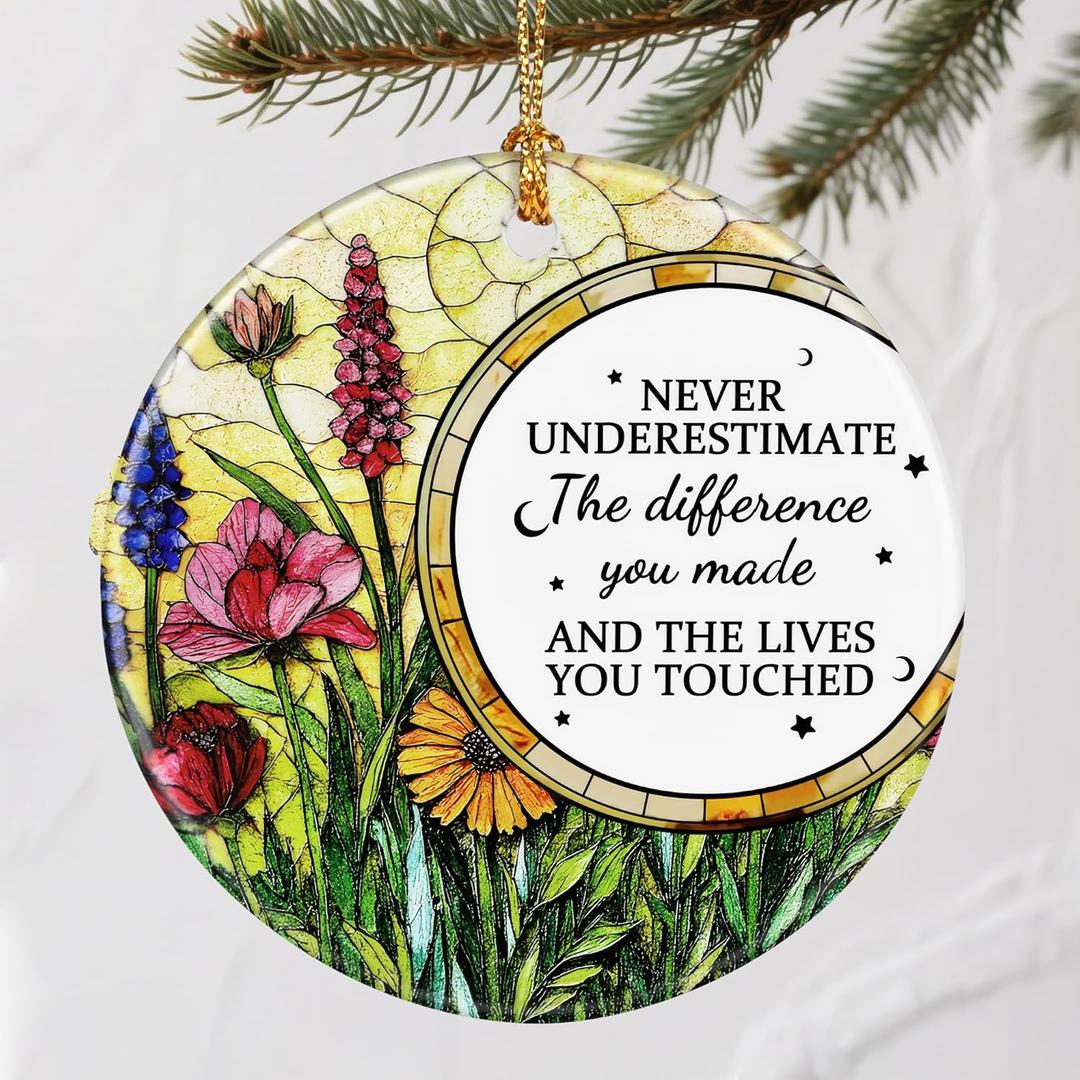 3 x Christmas Ornaments, Going Away, Goodbye, Farewell Gifts for Coworkers - Retirement, Coworker Leaving Gifts for Women, Men - Leaving Job, Moving Away Presents for Friends, Boss, Work Bestie - Design I