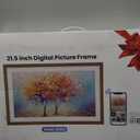 Uhale 21.5" Large Digital Picture Frame with Remote Control, 1920 x 1080 FHD IPS Display Wood WiFi Photo Frames 64GB, Wall Mounted, Auto Rotate, Support USB and SD Card, Instantly Share Photos Videos
