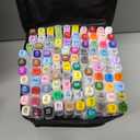 AnyMark Alcohol Markers, 100 Colors Dual Tip Art Coloring Markers Set for Kids Adult Book Drawing Sketching Painting, Chisel & Fine, White Penholder