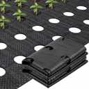 78 x 6.5 ft Garden Weed Barrier Landscape Fabric with Precut Planting Holes, Heavy Duty Weed Barrier Permeability Gardening Ground Cover Mat for Outdoor Greenhouse Planting, Vegetable Beds