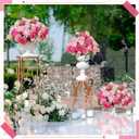 8 Bundles Artificial Peonies Flowers Boho Faux Flowers Arrangements Artificial Centerpiece Spring Bouquet Floral Wedding Decoration for Vase(Pink Series)