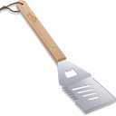 4-in-1 BBQ Spatula, Multifunction Grill Spatula with Wooden Handle, perfect for BBQ grills and kebabs for camping picnics
