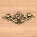 6 PCs Vintage Antique Brass Bail Pull Handle for Wooden Drawer Cabinet Cupboard, Length 3.8-in (9.7 cm) and Height 1.6-in (4 cm)