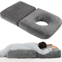 Pregnancy Pillow for Stomach Sleepers, 45.3 Inch Pregnancy Massage Pillow Full Body Pillow with Removable Cover  Support for Back, Legs, Belly, HIPS for Pregnant Women (Dark Grey)