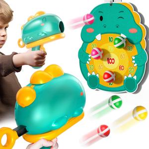 Bennol Dinosaur Shooting Game Toys Gifts for 3 4 5 6 Year Old Boys Kids, Dinosaur Outdoor & Indoor Dart Board with Sticky Balls Toys for Kids Ages 3-5 6-8, Birthday Gifts for 3+ Year Old Boys Girls