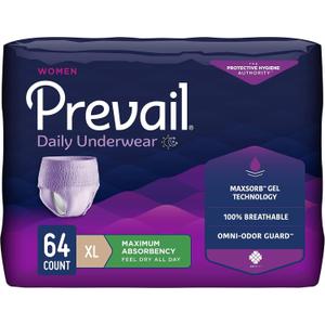 Prevail Proven | X-Large Pull-Up | Womens Incontinence Protective Underwear | Maximum Absorbency | 64 Count