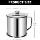 Bacon Grease Container,Kitchen Oil Container Can with Strainer and Anti-slip coaster tray for Store Meat Frying Oil and Cooking Grease Storage