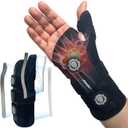 JUPITER Carpal Tunnel Wrist Brace, Day & Night Support, Thumb Spica Splint for Right Hand, Ideal for De Quervains Tenosynovitis, Tendonitis, Wrist Brace With Thumb Support - L/XL - Women & Men,Black-Gray