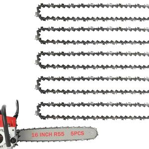 5Pack Chainsaw Chain 16 Inch 3/8" LP Pitch .043'' Gauge 55 Drive Links Fits 61PMMC3-55 Stihl MS170, MS171, MS180c- 36100050055 and More