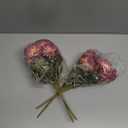 Realistic Artificial Fall Flowers Bouquet, Faux Mums with Eucalyptus Stems, UV Resistant Fake Pom Pom Floral for Outdoor Autumn Vase, Coffee Table Boho Decor(Purple)