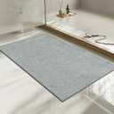 chakme Bathroom Rugs Mat 36x24, Ultra Thin Non Slip Bath Mat Quick Dry Absorbent Bath Mat for Bathroom Floor, (Light Grey, 36"x24")