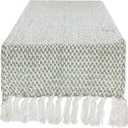 DII Woven Basics Collection 100% Cotton Knit Table Runner, 15x72, Artichoke