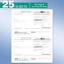 W2 Tax Forms 2025 with Envelopes, 6 Part Tax Forms 2025, 50 Employee Kit of Laser Forms with 3 W3, with 50 Self Seal Envelopes