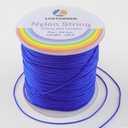 0.8mm Nylon String, Strong Bracelet String, Durable Nylon Cord for Jewelry Making, Bracelets, Beading, Necklaces, Rattail Braiding, Kumihimo, Wind Chimes, Blinds and Handicrafts (Sapphire Blue)