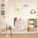 29"-58" Extra Wide Baby Gate, No Drilling Auto Close Dog Gate, White