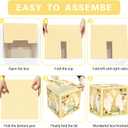 4 Pcs Bear Baby Boxes with Letters for Baby Shower Baby Shower Decorations Bear Box Blocks Gender Reveal Decorations (Yellow)