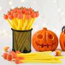 MIAHART 30 Pieces Halloween Thanksgiving Day Pumpkin Pen Bulk Cute Kawaii Black Writing Pens Ballpoint Pens for Office School Supply Student Creative Gift Decorations (Orange)