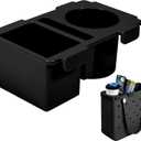 Takuyada Tray Topper with Cup Holder for Bogg Bag Medium Tote - Phone Holder & Drink Holder Fits for Stanley 40oz - Beach Bag Top Organizer Storage Lid (Black)