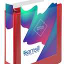 Samsill Durable 2 inch 3 Ring Binder, D Ring Binder, 100% Recycled Chipboard, Red
