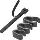 Microphone Stand Cable Clips - Boom Pole Cable Clips Clamp Plastic Mount - Multiple Sizes with Cable Ties (32 PCS)