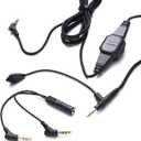 V-Moda BoomPro Microphone | for Gaming & Communication | Wired - 3.5 mm Jack | Flexible Boom | Clip-on Controller with Mute Button & Volume Wheel | Black