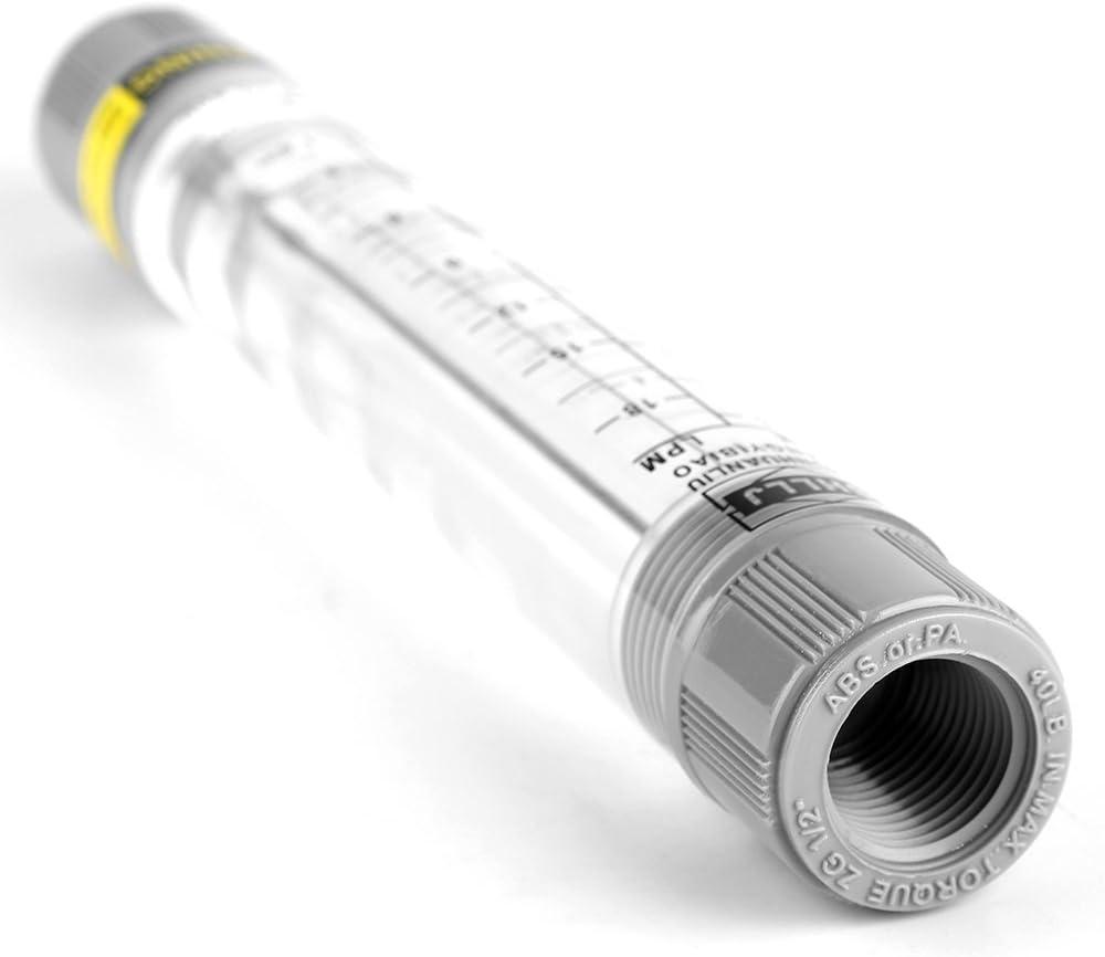 Flow Meter, 0.5-5 GPM 1.8-18 LPM Tube Type Flow Meter for Gas Liquid Pipeline Flowmeter for Water Industrial Field