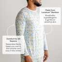 Little Sleepies Mens Pajamas Top, Soft Viscose from Bamboo, Family Matching (Blue, XXL)