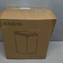 KSSKSS Small Bathroom Trash Can with Lid Soft Close, Step Pedal, 6L / 1.6 Gal Stainless Steel Garbage Bin with Removable Inner Bucket, Slim Wastebasket for Narrow Spaces (Black)