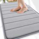 OLANLY Memory Foam Bath Mat 30x20, Super Soft and Absorbent Bathroom Rugs
Grey, Quick Dry Bath Rug, Machine Washable Shower Floor Mats, Bathmat Carpet for Bathroom Floor, Tub and Shower