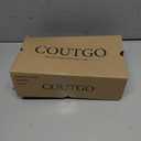 Coutgo Womens Kitten Heels Sandals Pointed Open Toe Ankle Buckle Strap Summer Dress Shoes, 8.5