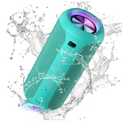 Ortizan Portable Bluetooth Speakers, IPX7 Waterproof Wireless Speaker with 24W Loud Stereo Sound, Outdoor Speaker with Bluetooth 5.3, Deep Bass, RGB Lights, Dual Pairing, 30H Playtime for Home