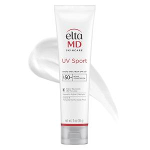EltaMD UV Sport Sunscreen Lotion, SPF 50 Body Sunscreen, Water and Sweat Resistant, Oil-Free, Zinc Oxide Formula (3 Ounce (Pack of 1))