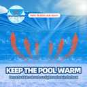 Solar Pool Cover 7 x 7 ft Square, Solar Pool Blanket for Above Ground & Inground Pools, Hot Tubs and Spas, Thermal Bubble Cover for Heat Retention, Reduces Evaporation (84 x 84 Inch)
