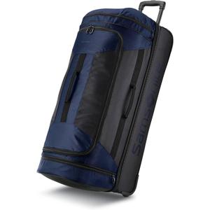 Samsonite Andante 2 Wheeled Duffel Bag 32-Inch Durable Rolling Luggage with Inline Skate Wheels, Push-Button Handle & Spacious Compartments Travel-Friendly and Lightweight- Navy/Black
