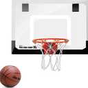 SKLZ Pro Mini Indoor Basketball Hoop with Ball, Over the Door, Shatter-Proof Backboard, Spring-Action Break-Away Steel Rim, Great for Home, Dorm Room, and Office