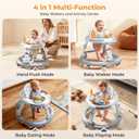 Baby Walker with Wheels -Toddler Walker for Baby Girl 6-12 Months, Foldable & Adjustable Activity Center with Foot mat, Toddler Walker for Babies 12-18 Months