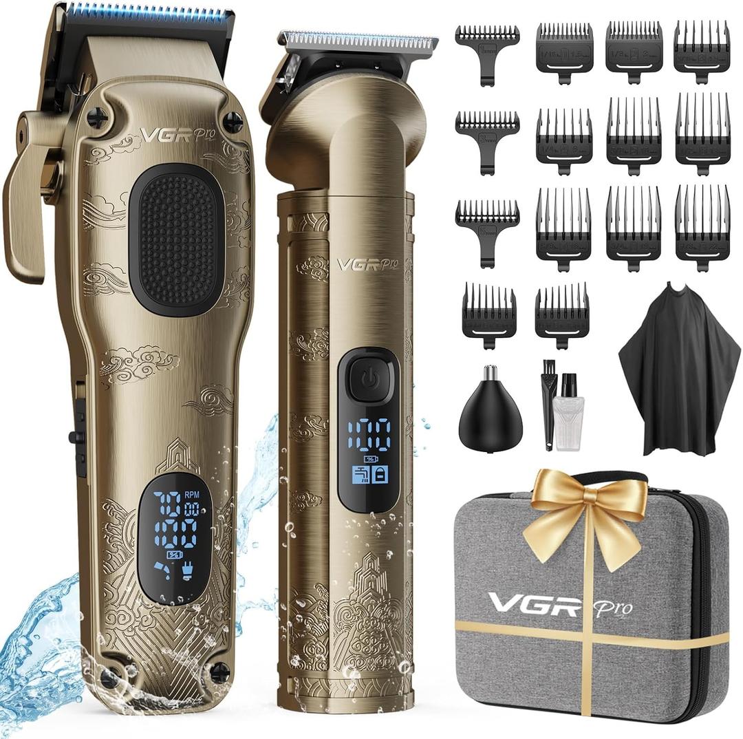 VGRPRO Hair Clippers for Men Professional, Cordless Hair Clippers for Hair Cutting, Mens Clippers and Trimmers Set, Electric Hair Trimmer for Men with Package Case