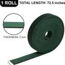 ABIDISO Leather Strap, 2mm Full Grain Crazy Horse Leather 1/2"x72.5", Green