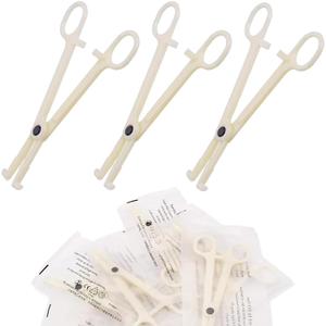 Disposable Piercing Clamps - Lyuxzad 25Pcs Piercing Forceps Rounded Slotted Septum Clamps Septum Forceps for Lip Labret Eyebrow Navel Tongue Belly Ear Nose Piercing Kit Piercing Tools