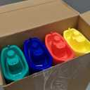 Woanger 100 Pcs Little Boat Bath Toys Stackable Floating Plastic Toys for Baby and Toddler Summer Pool and Bathtub Party, Vibrant, 4 Colors (Colorful)