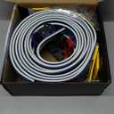 15 Ft Flexible Race Car Track (Daytona Blue) for Kids,Flex Track Starter Set Compatible with Hot Wheels and Diecast 1/64th Cars,Portable Racetrack Roll Up Race Track with 4 Racecars and Suction Cups
