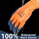 DS Safety Waterproof Work Gloves Hycool Grip Working Gloves L6201(Orange) (3, S)