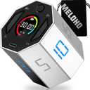 Pomodoro Timer, Magnetic Visual Timer with Flip Countdown, Silent & Alarm, Ideal ADHD Tools for Adults/Kids, Small Cube Digital Timer for for Office Productivity, Kitchen Cooking, Work, Study (Gray)