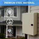 YcXingnon Steel Electrical Box, 24x16x12 Waterproof & Dustproof IP66 Steel Enclosure,1.5mm Carbon Steel Junction Metal Box for Indoor and Outdoor Wall Mounted