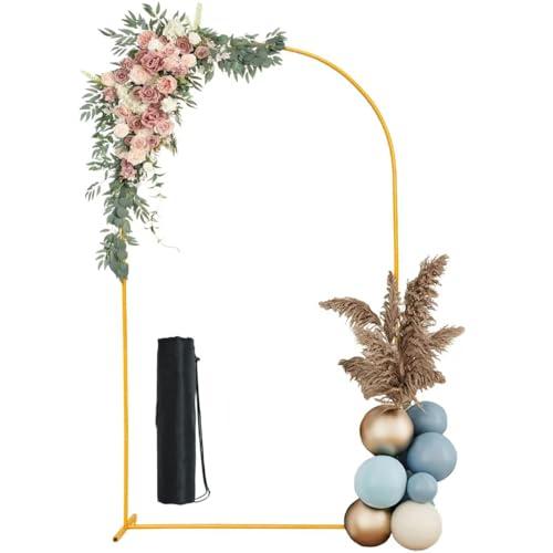 Metal Arch 6.6FT Backdrop Stand,Balloon Arch Stand for Wedding Ceremony, Birthday Party,Banquet Decoration,Baby Shower, Graduations and Garden Decor（6FT,6.6FT,7.2FT