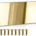 Door Kick Plate, 6" x 34" AL KickPlate, Fits 36" Doors, Gold Mirror Finish