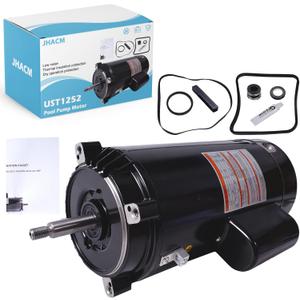 2.5HP UST1252 Pool Pump Motor 2.5HP, Fit for Century A.O. Smith 2.5HP Single Speed, 3450 RPM, 56J Frame, 208/230 Volts, 12.6/11.4 Max Amps, Swimming Pool Motor